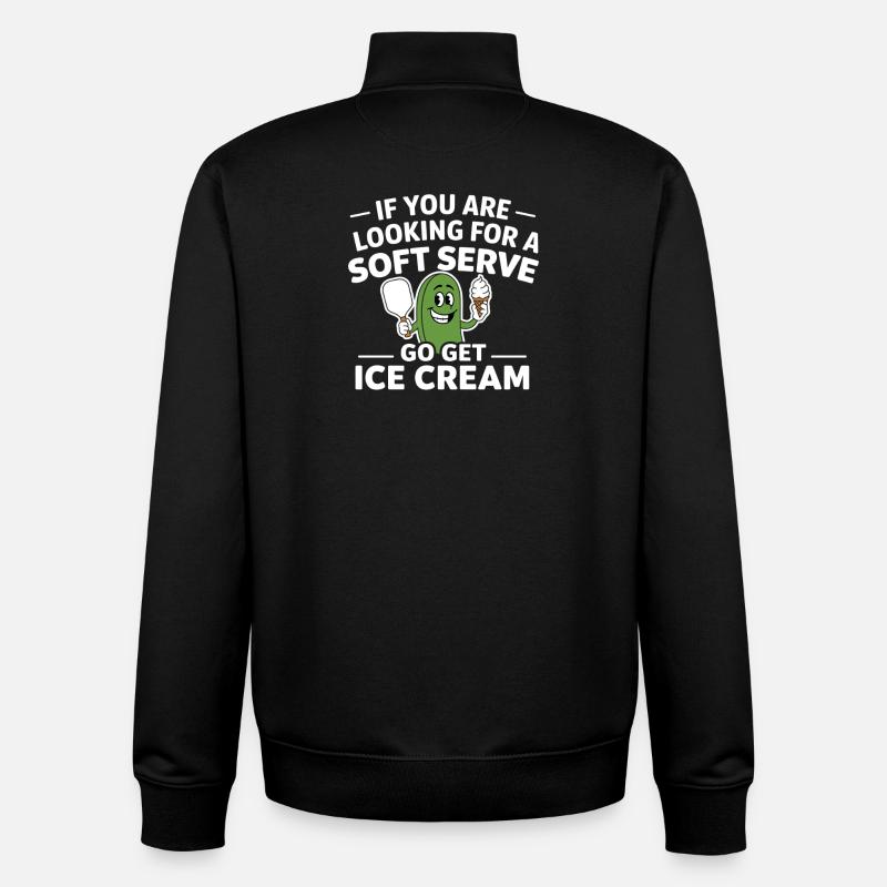 Service de pickleball - Sweat zippé unisexe en coton bio Stanley/Stella - noir
