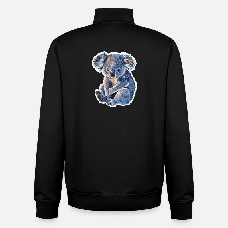Koala - Unisex Organic Zip Sweatshirt von Stanley/Stella - Schwarz