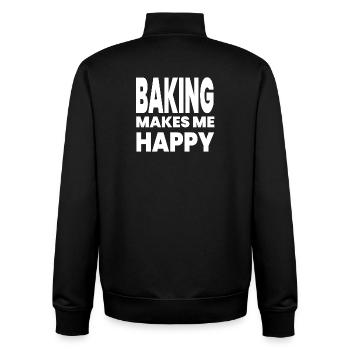 Bake - Unisex Organic Zip Sweatshirt by Stanley/Stella - black - Back - AI Model Male 185 light (185cm)