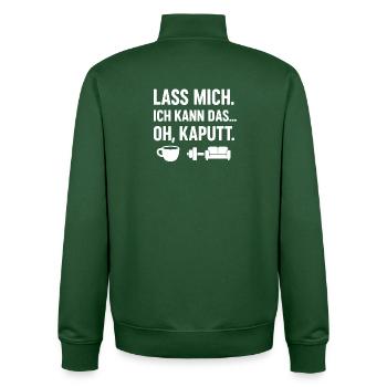 Let me know I can do this oh broken - Unisex Organic Zip Sweatshirt by Stanley/Stella - bottle green - Back - AI Model Male 185 dark (185cm)