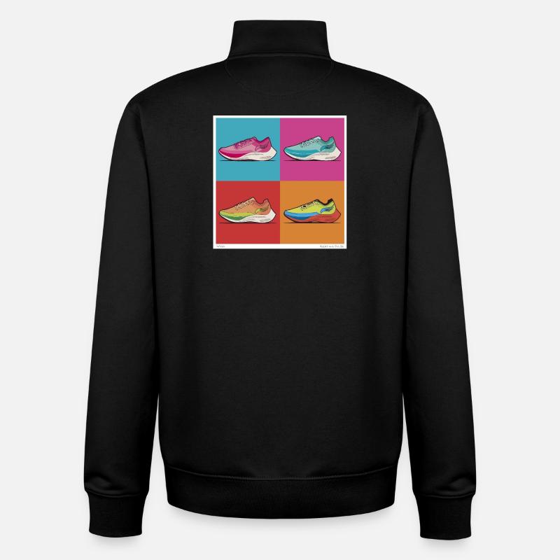 Pop Art Trainer - Unisex Organic Zip Sweatshirt von Stanley/Stella - Schwarz