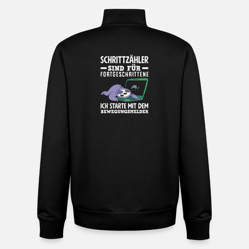 Podomètre? J’utilise le détecteur de mouvement - Sweat zippé unisexe en coton bio Stanley/Stella - noir