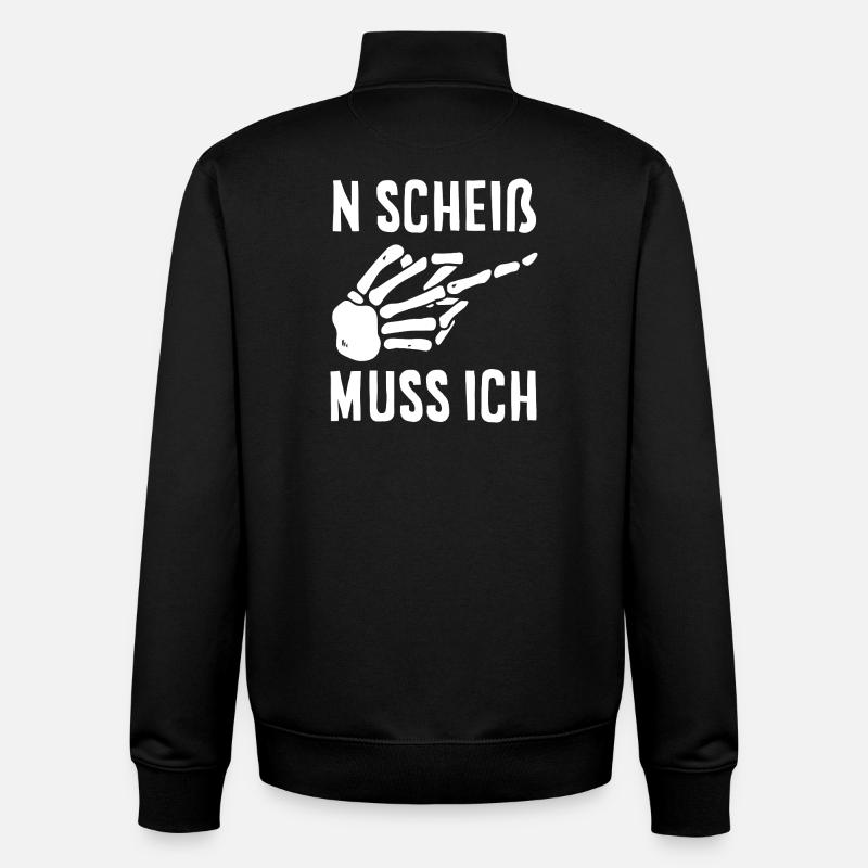 N Scheiß muss ich – Mittelfinger - Unisex Organic Zip Sweatshirt von Stanley/Stella - Schwarz