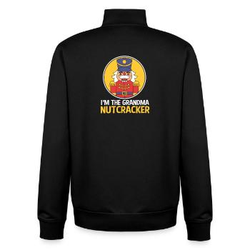 Weihnachten Nussknacker Oma Großmutter Omi - Unisex Organic Zip Sweatshirt von Stanley/Stella - Schwarz - Hinten - AI Model Male 185 light (185cm)