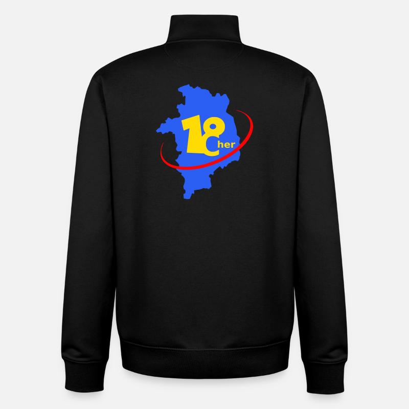 Logo 18 Abteilung von Cher - Unisex Organic Zip Sweatshirt von Stanley/Stella - Schwarz
