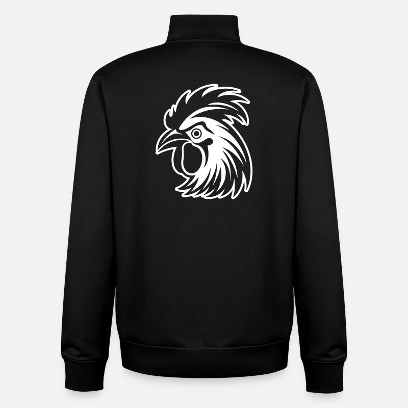Hahn Tier - Unisex Organic Zip Sweatshirt von Stanley/Stella - Schwarz
