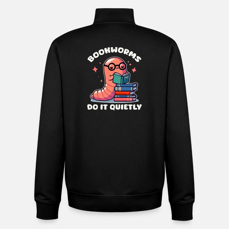 Librivore Lesen Süß - Unisex Organic Zip Sweatshirt von Stanley/Stella - Schwarz