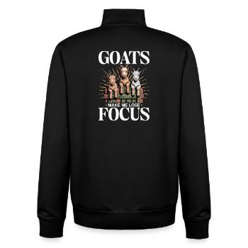 Funny Farm Animal Goat - Unisex Organic Zip Sweatshirt by Stanley/Stella - black - Back - AI Model Male 185 light (185cm)