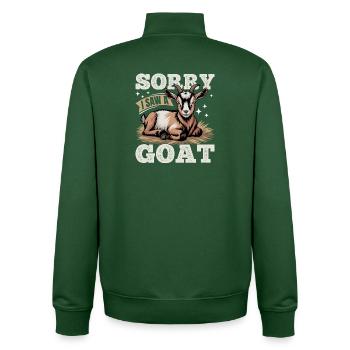 Funny Farm Animal Goat - Unisex Organic Zip Sweatshirt by Stanley/Stella - bottle green - Back - AI Model Male 185 dark (185cm)