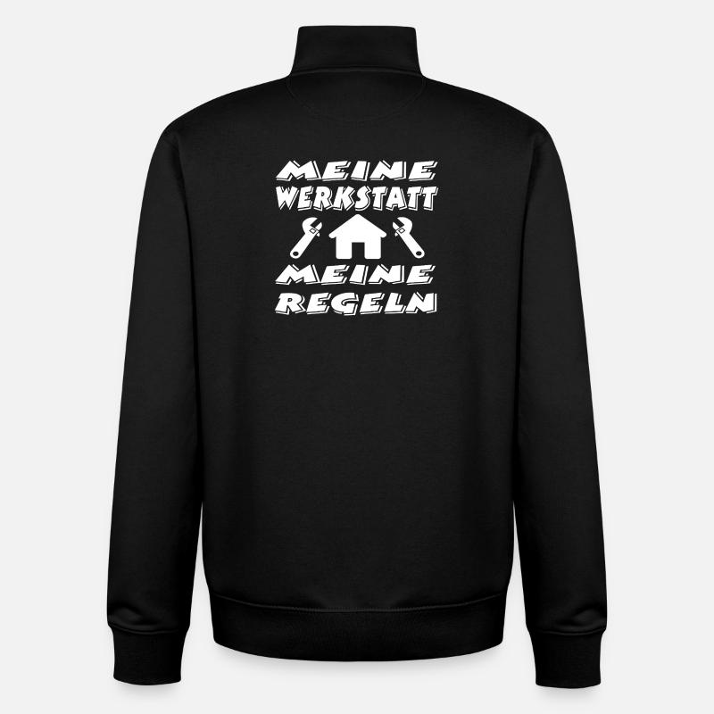 Werkstatt - Unisex Organic Zip Sweatshirt von Stanley/Stella - Schwarz