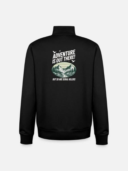 Adventure Is Out There Serial Killers - Unisex Organic Zip Sweatshirt by Stanley/Stella - black