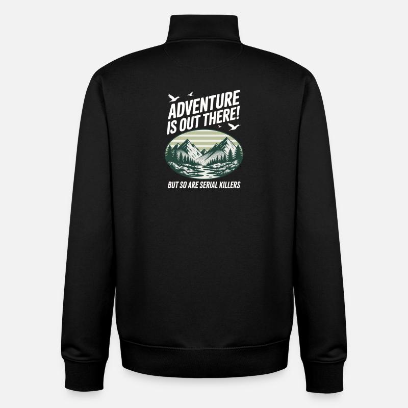 Adventure Is Out There Serial Killers - Unisex Organic Zip Sweatshirt by Stanley/Stella - black