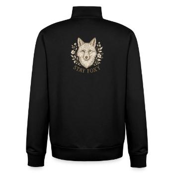 Stay Foxy – Wild & Stilvoll - Unisex Organic Zip Sweatshirt von Stanley/Stella - Schwarz - Hinten - AI Model Male 185 light (185cm)