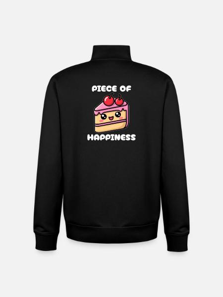 A piece of happiness - Unisex Organic Zip Sweatshirt by Stanley/Stella - black