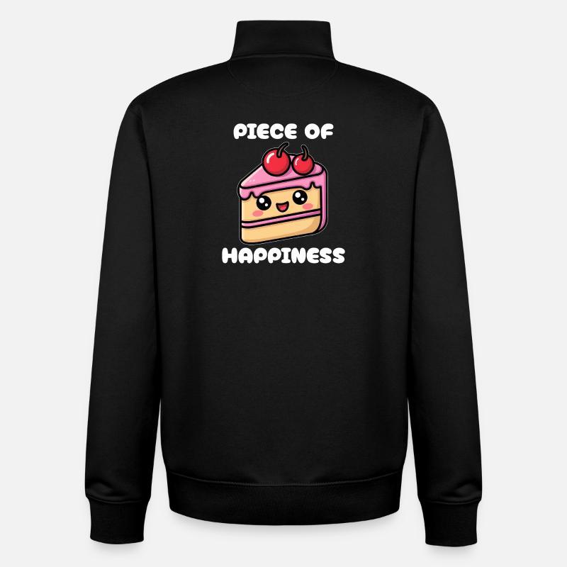 Un peu de bonheur - Sweat zippé unisexe en coton bio Stanley/Stella - noir