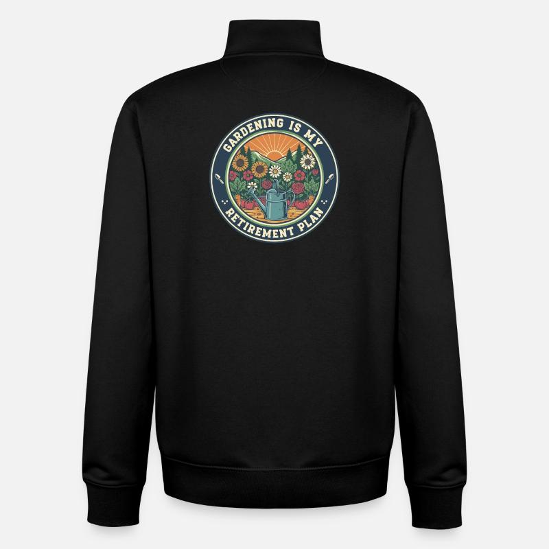 Gardening Is My Retirement Plan - Unisex Organic Zip Sweatshirt by Stanley/Stella - black