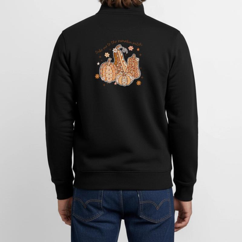 Patchwork Kürbis Patch Unisex Organic Zip Sweatshirt von Stanley/Stella