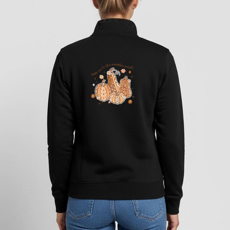 Patchwork Kürbis Patch Unisex Organic Zip Sweatshirt von Stanley/Stella