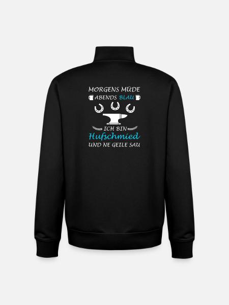 Farrier Horse Blacksmith Blacksmith Lustig - Unisex Organic Zip Sweatshirt by Stanley/Stella - black