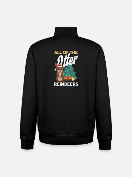 Seeotter-pun-weihnachts-rentiere - Unisex Organic Zip Sweatshirt von Stanley/Stella - Schwarz