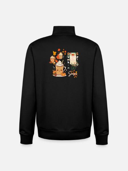 Pumpkin Spice Season - Unisex Organic Zip Sweatshirt by Stanley/Stella - black