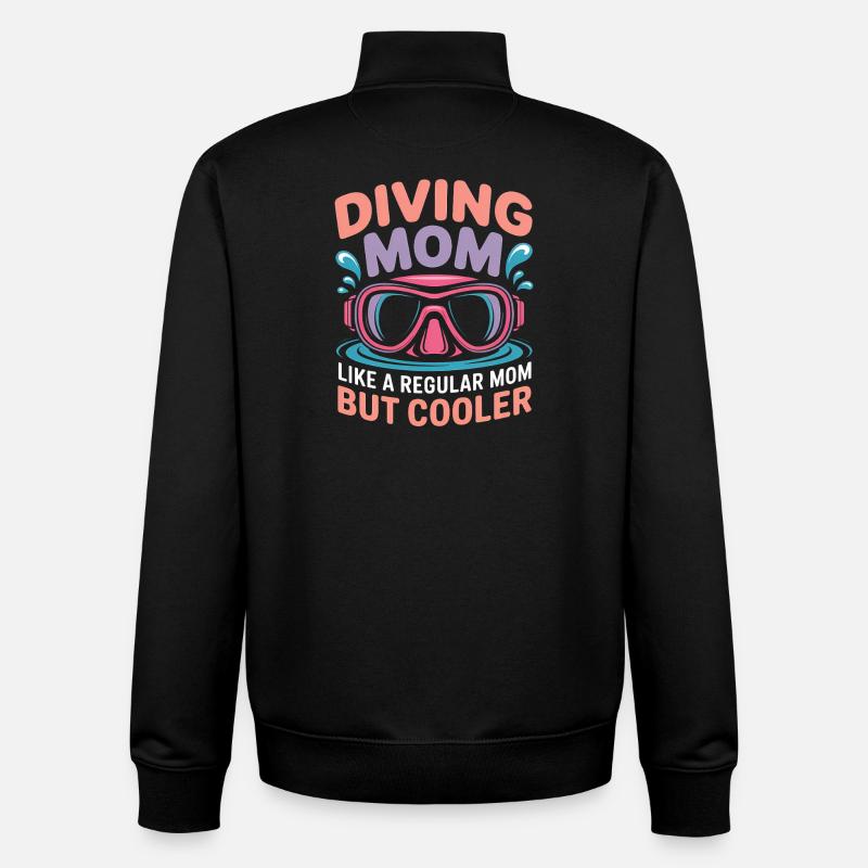 Plongée Dire Maman Drôle Plongée Cadeau - Sweat zippé unisexe en coton bio Stanley/Stella - noir