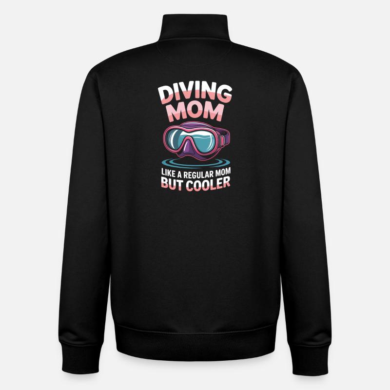 Plongée Dire Maman Drôle Plongée Cadeau - Sweat zippé unisexe en coton bio Stanley/Stella - noir