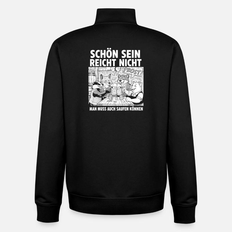 Cheers at the beer table - Unisex Organic Zip Sweatshirt by Stanley/Stella - black