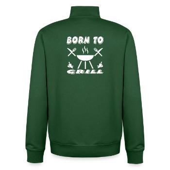 Griller - Sweat zippé unisexe en coton bio Stanley/Stella - vert bouteille - Dos - AI Model Male 185 dark (185cm)