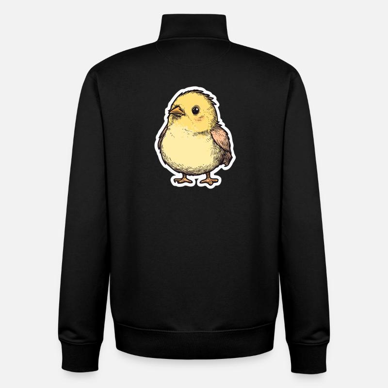 Poussin - Sweat zippé unisexe en coton bio Stanley/Stella - noir