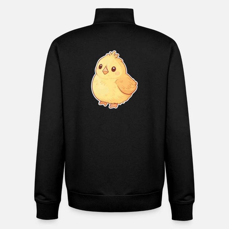 Poussin - Sweat zippé unisexe en coton bio Stanley/Stella - noir