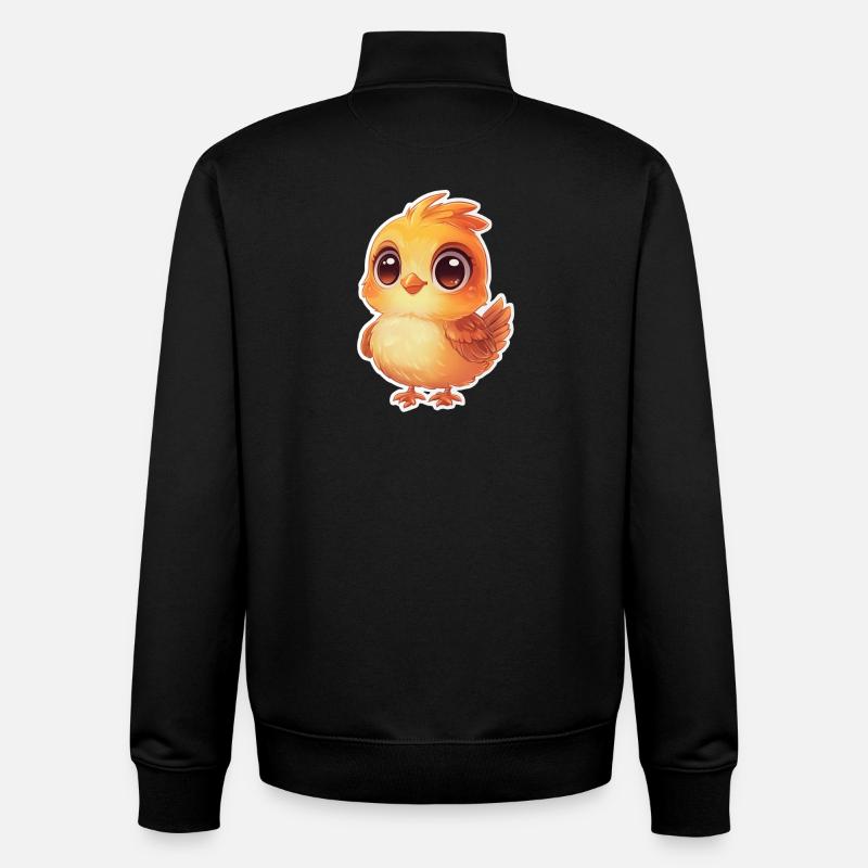 Poussin - Sweat zippé unisexe en coton bio Stanley/Stella - noir
