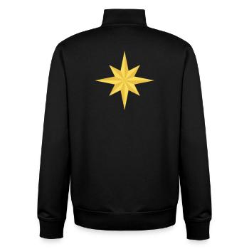 Goldener Stern mit acht Zacken - Unisex Organic Zip Sweatshirt von Stanley/Stella - Schwarz - Hinten - AI Model Male 185 light (185cm)