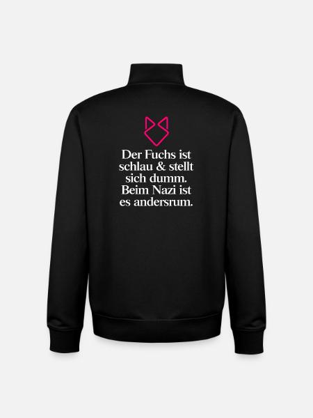 Gegen Rechts - Unisex Organic Zip Sweatshirt von Stanley/Stella - Schwarz