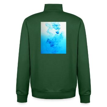 A drop of What If : First Edition - Unisex Organic Zip Sweatshirt by Stanley/Stella - bottle green - Back - AI Model Male 185 dark (185cm)