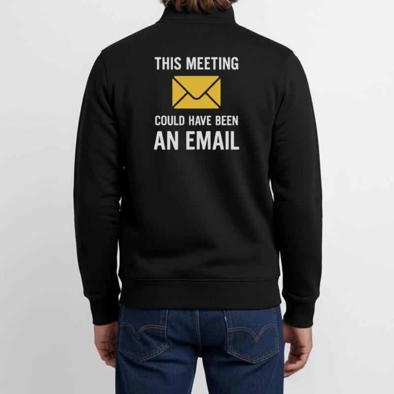 Meeting oder E-Mail Unisex Organic Zip Sweatshirt von Stanley/Stella