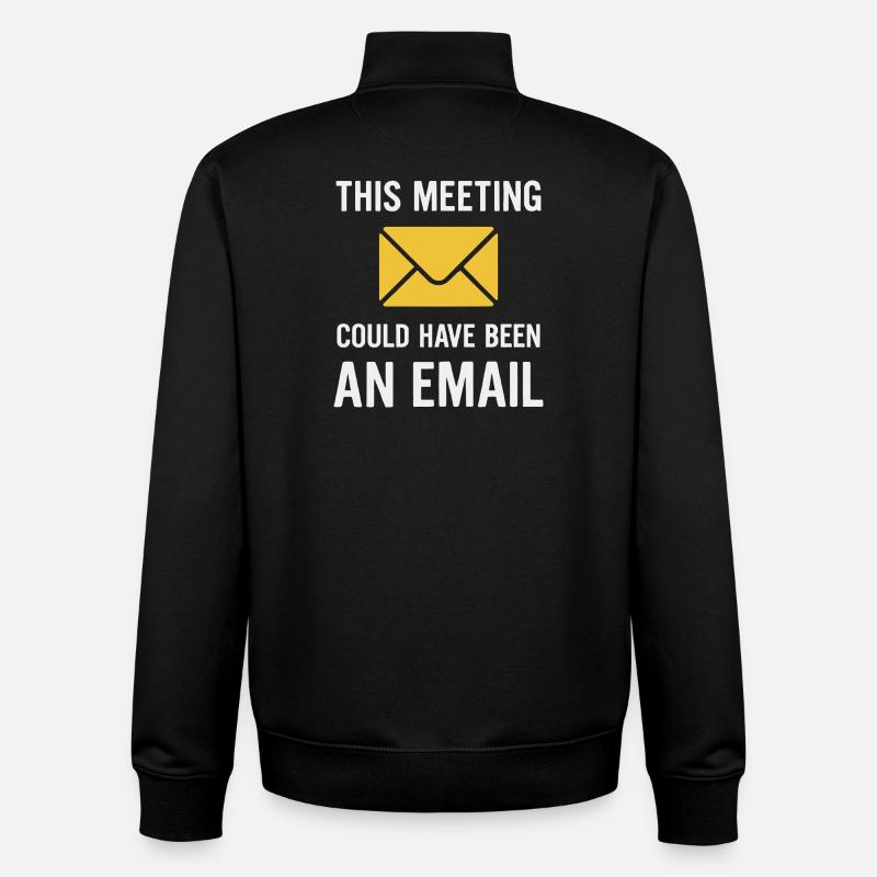 Meeting oder E-Mail - Unisex Organic Zip Sweatshirt von Stanley/Stella - Schwarz