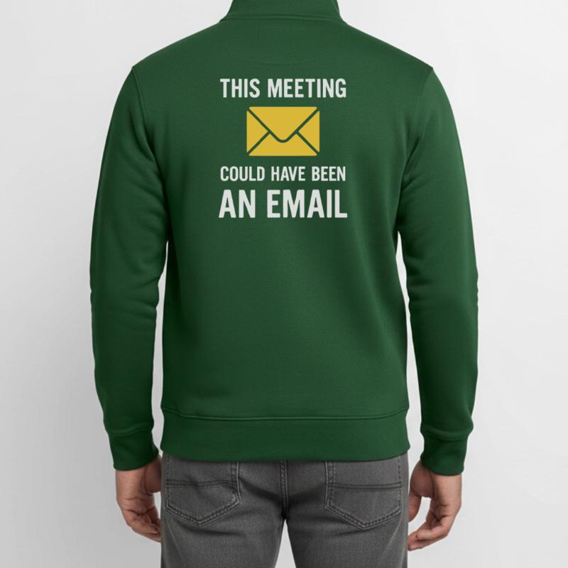 Meeting oder E-Mail Unisex Organic Zip Sweatshirt von Stanley/Stella