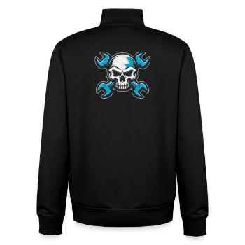 Mechanikerschädel - Unisex Organic Zip Sweatshirt von Stanley/Stella - Schwarz - Hinten - AI Model Male 185 light (185cm)