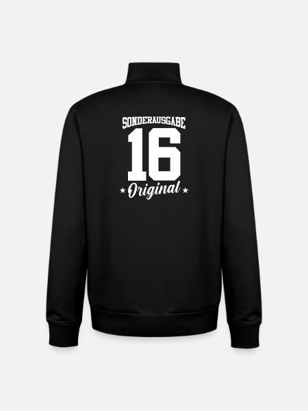 16 Birthday - Unisex Organic Zip Sweatshirt by Stanley/Stella - black