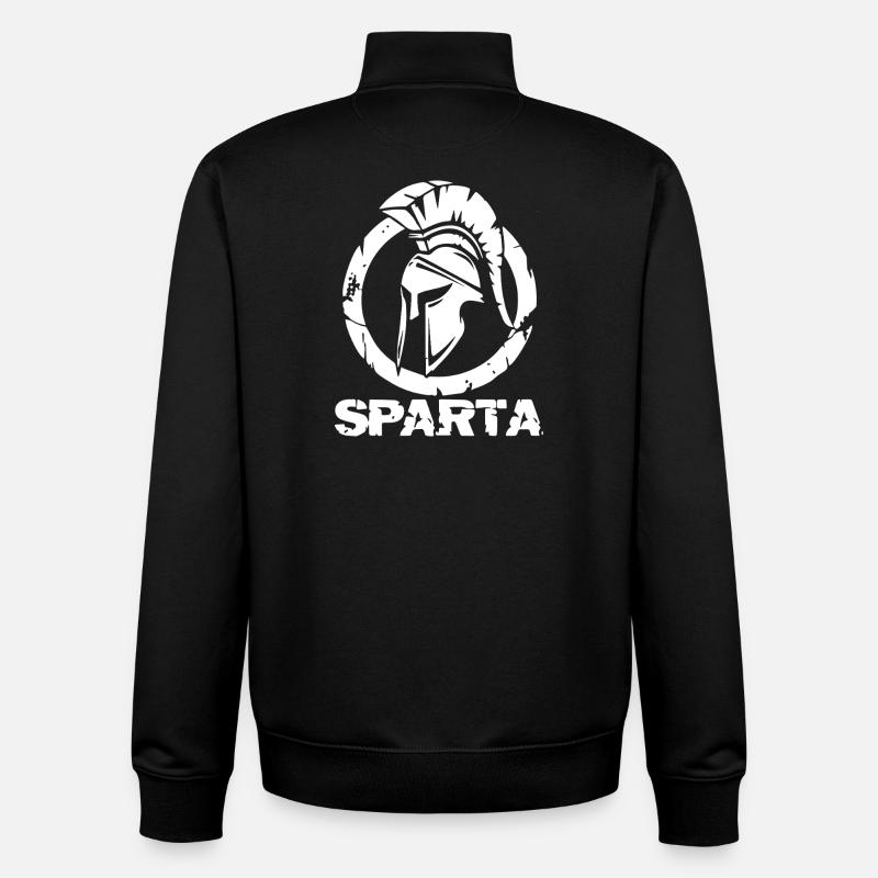 Silhouette du casque Sparta - Sweat zippé unisexe en coton bio Stanley/Stella - noir