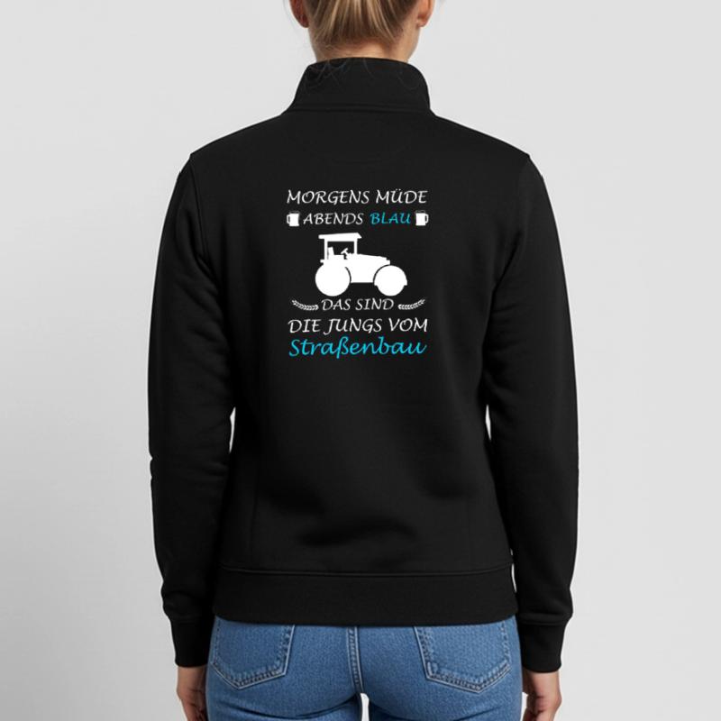 Road Construction Road Builder Construction Workers Unisex Organic Zip Sweatshirt by Stanley/Stella
