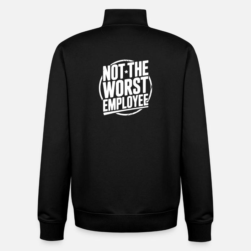 Nicht der schlechteste Mitarbeiter - Unisex Organic Zip Sweatshirt von Stanley/Stella - Schwarz