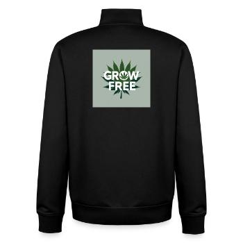 Grow Free Blatt Design - Unisex Organic Zip Sweatshirt von Stanley/Stella - Schwarz - Hinten - AI Model Male 185 light (185cm)