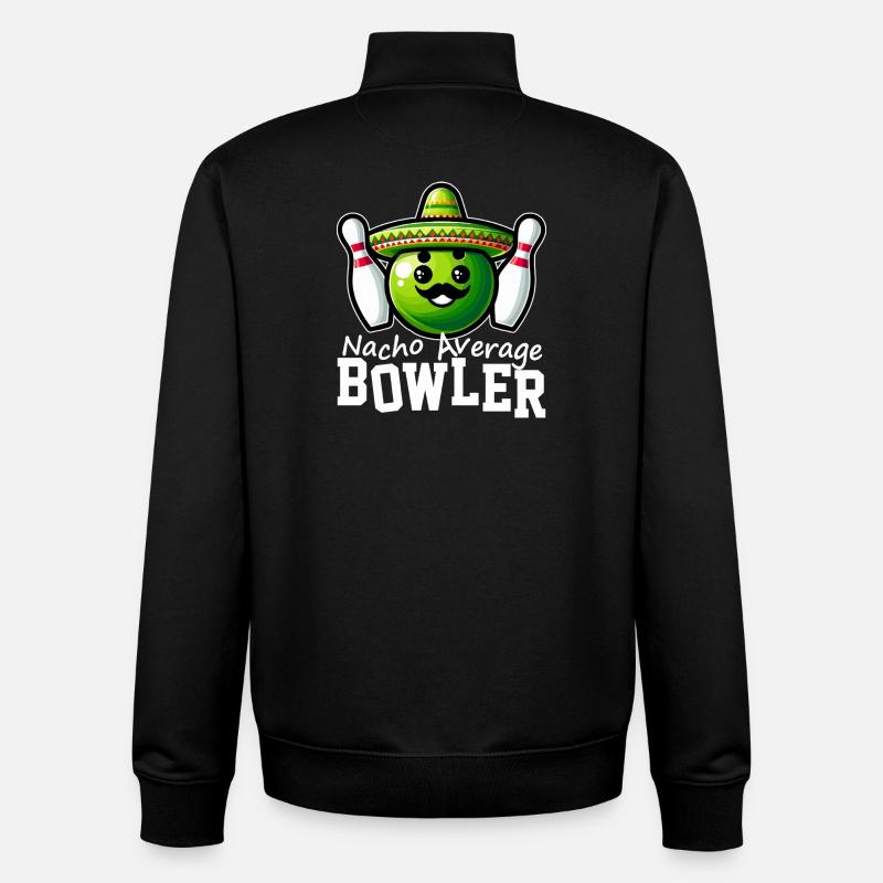 Nacho Average Bowler - Sweat zippé unisexe en coton bio Stanley/Stella - noir