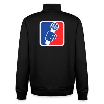 Microphone Check League Icon – Sportfan - Unisex Organic Zip Sweatshirt von Stanley/Stella - Schwarz - Hinten - AI Model Male 185 light (185cm)