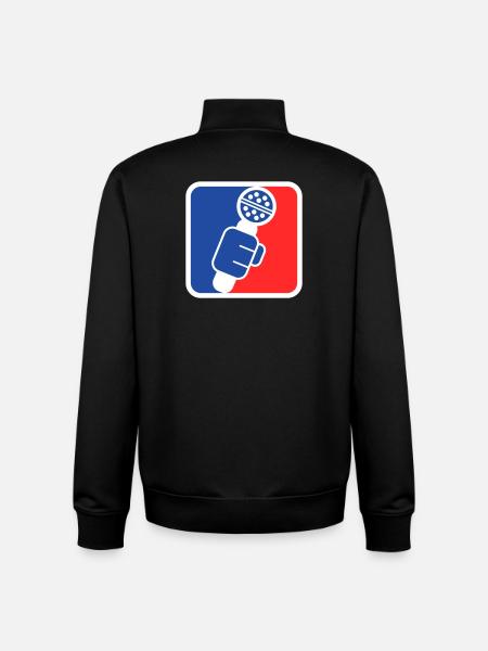 Microphone Check League Icon – Sportfan - Unisex Organic Zip Sweatshirt von Stanley/Stella - Schwarz