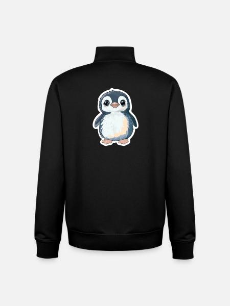 Pingouin - Sweat zippé unisexe en coton bio Stanley/Stella - noir