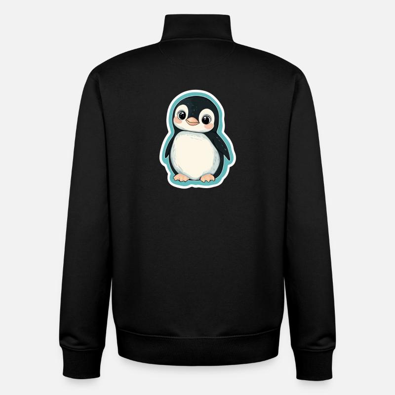 Pinguin - Unisex Organic Zip Sweatshirt von Stanley/Stella - Schwarz