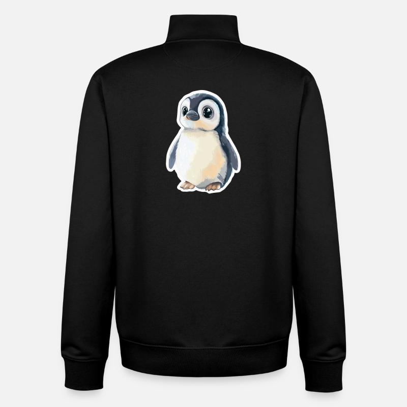 Pinguin - Unisex Organic Zip Sweatshirt von Stanley/Stella - Schwarz